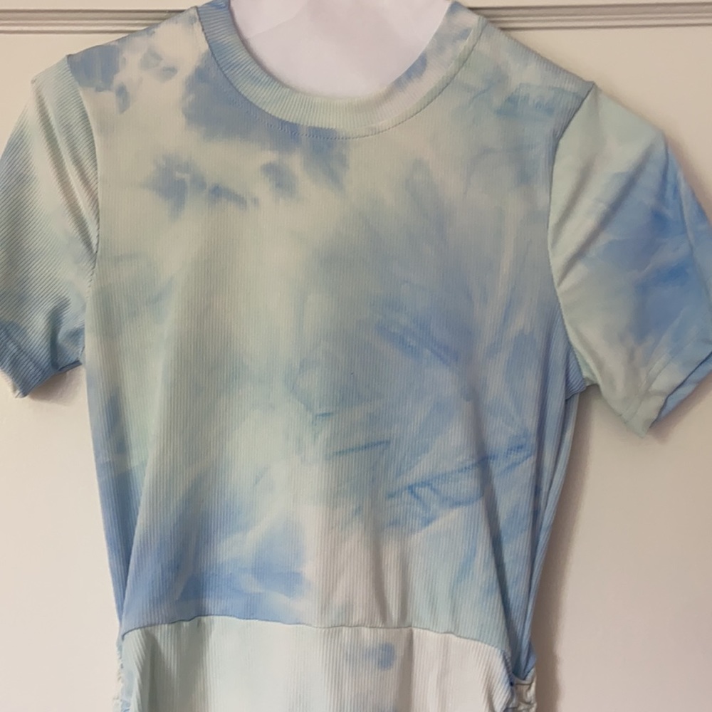 SAINT GENIES dress with ruched skirt in tie-dye - Picture 7 of 9
